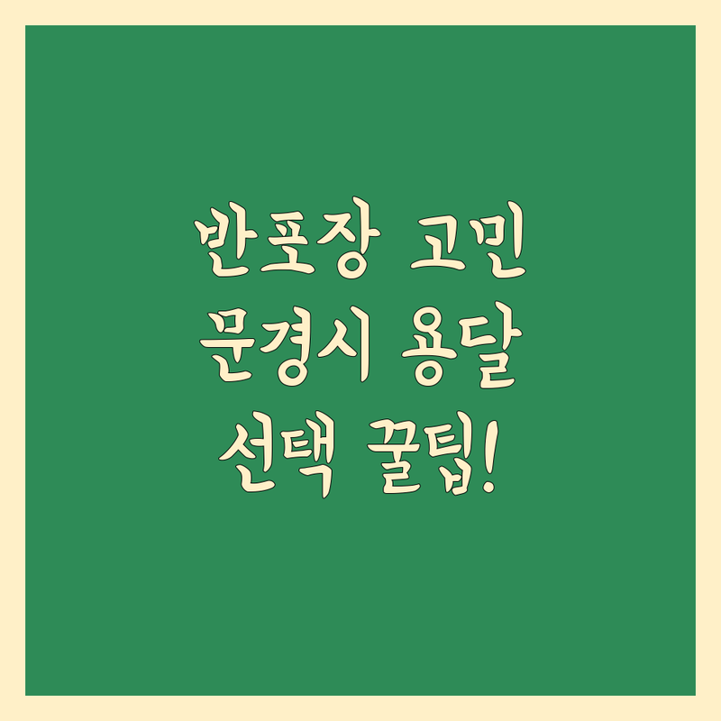 반포장 이사 고민 해결! 경북 문경시 용달/이사 솔루션 | 전문가가 알려주는 선택 팁